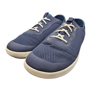 OluKai Moku Pae Mens 14 Trench Blue Mesh Boat Shoe Drop-In Heel Slip-On Sneakers